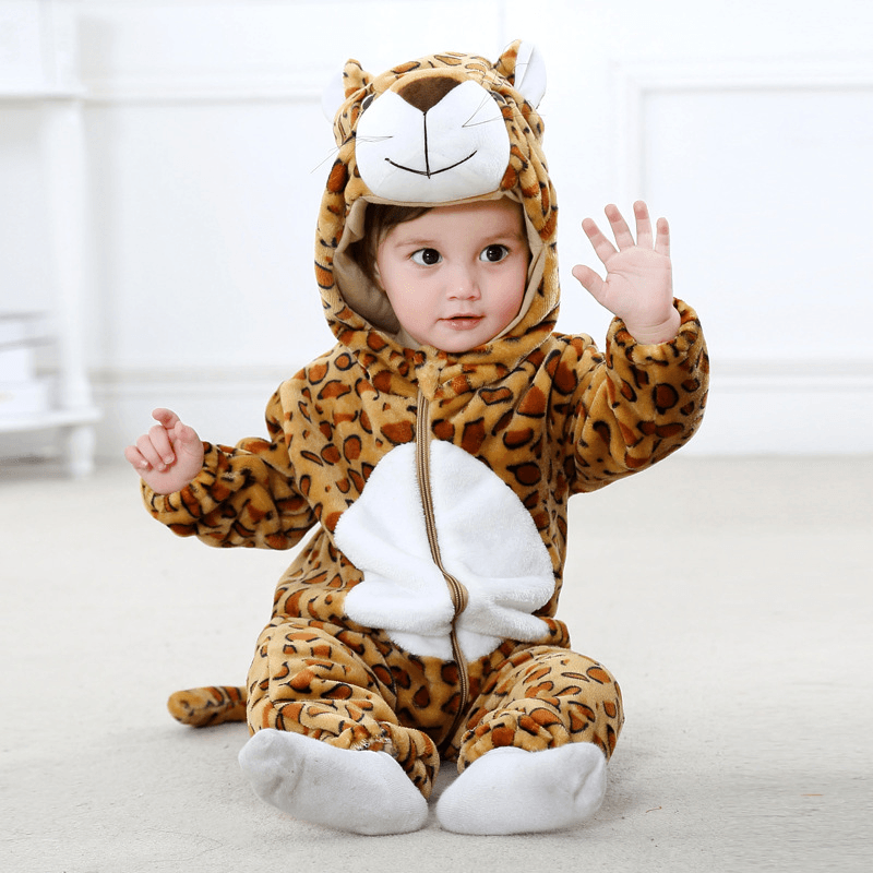 Cozy Baby Rompers - Winter & Autumn (Leopard) - PeppyPebbles