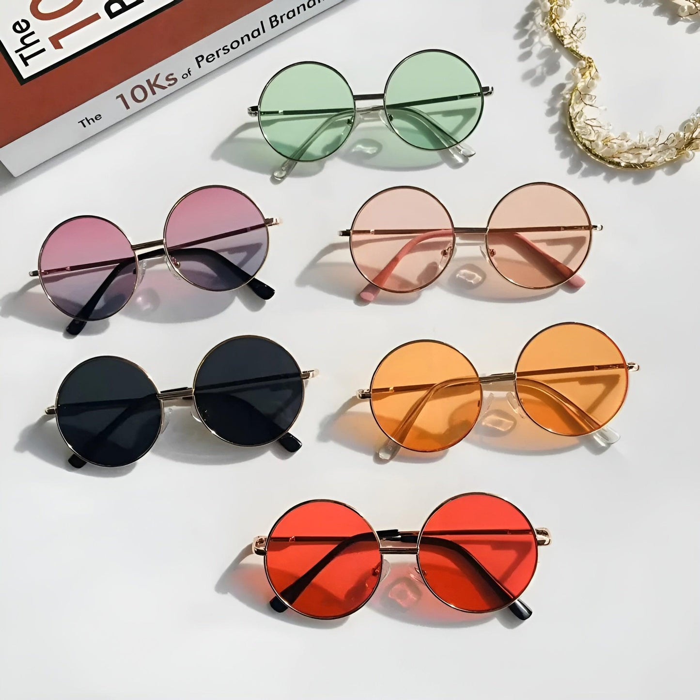 Vintage Round Kids Sunglasses - PeppyPebbles