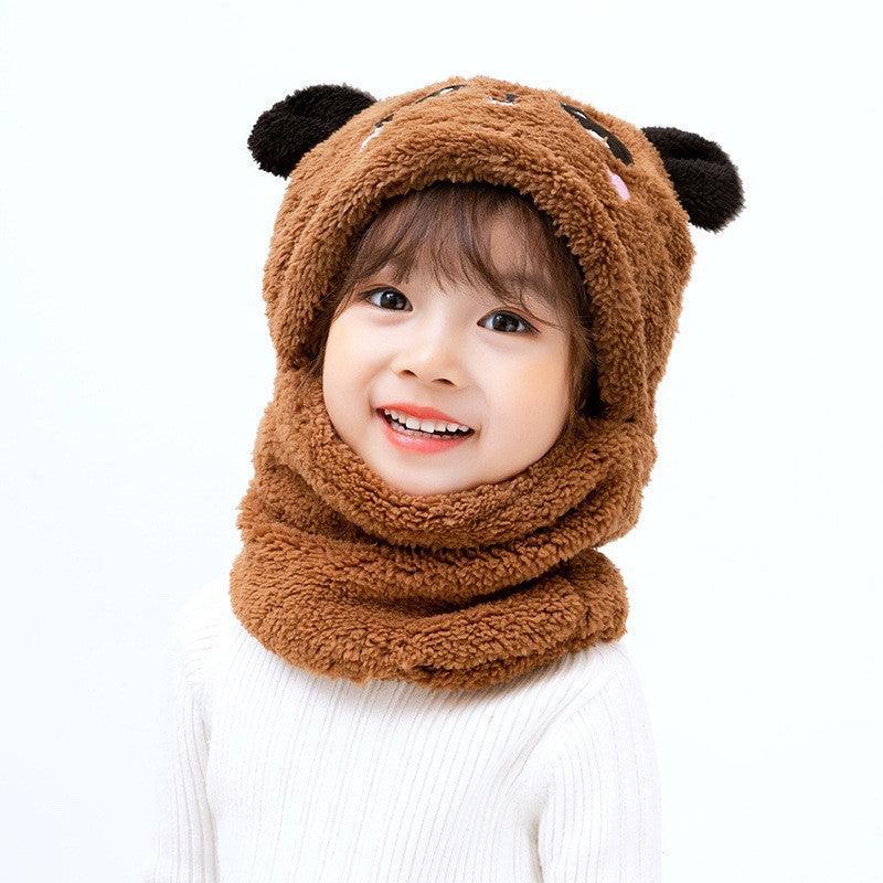 Warm Panda Bib Hat - PeppyPebbles