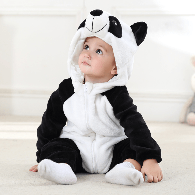 Cozy Baby Rompers - Winter & Autumn (Panda) - PeppyPebbles