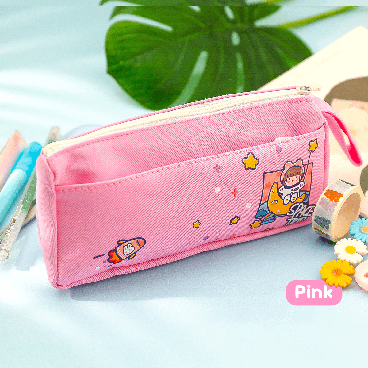 Astronaut Canvas Pencil Case - PeppyPebbles