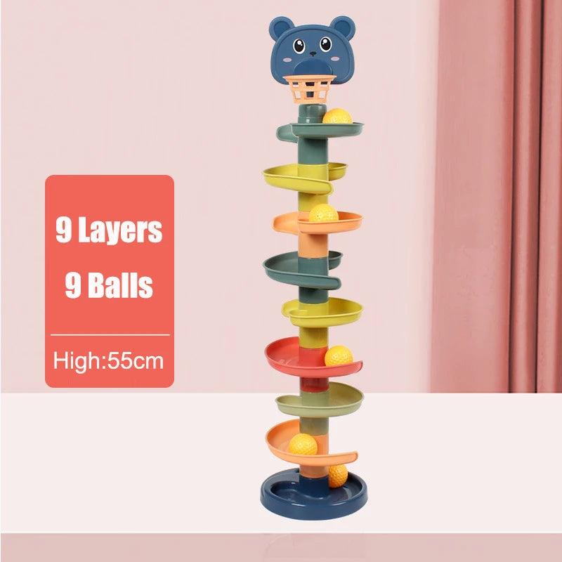 Colorful Ball Rolling Tower - PeppyPebbles