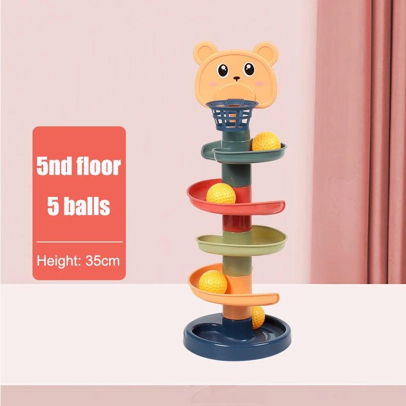 Colorful Ball Rolling Tower - PeppyPebbles