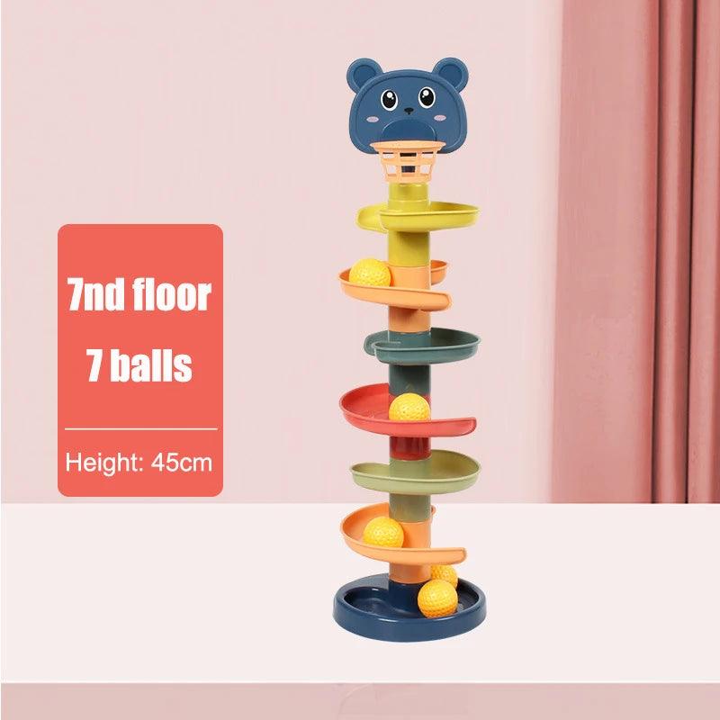 Colorful Ball Rolling Tower - PeppyPebbles