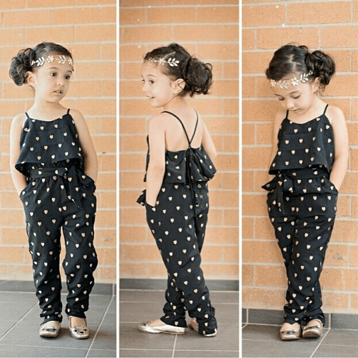 Summer Girls Cotton Jumpsuit Set - PeppyPebbles