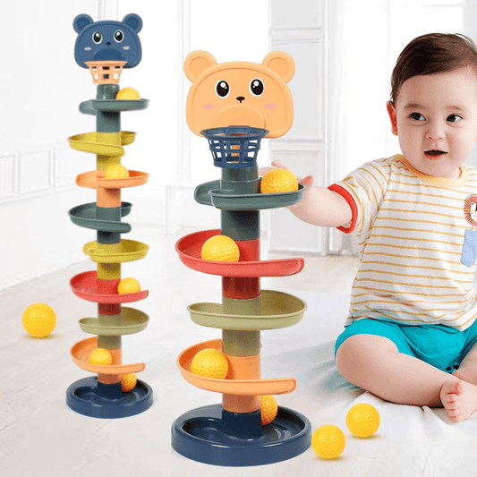 Colorful Ball Rolling Tower - PeppyPebbles